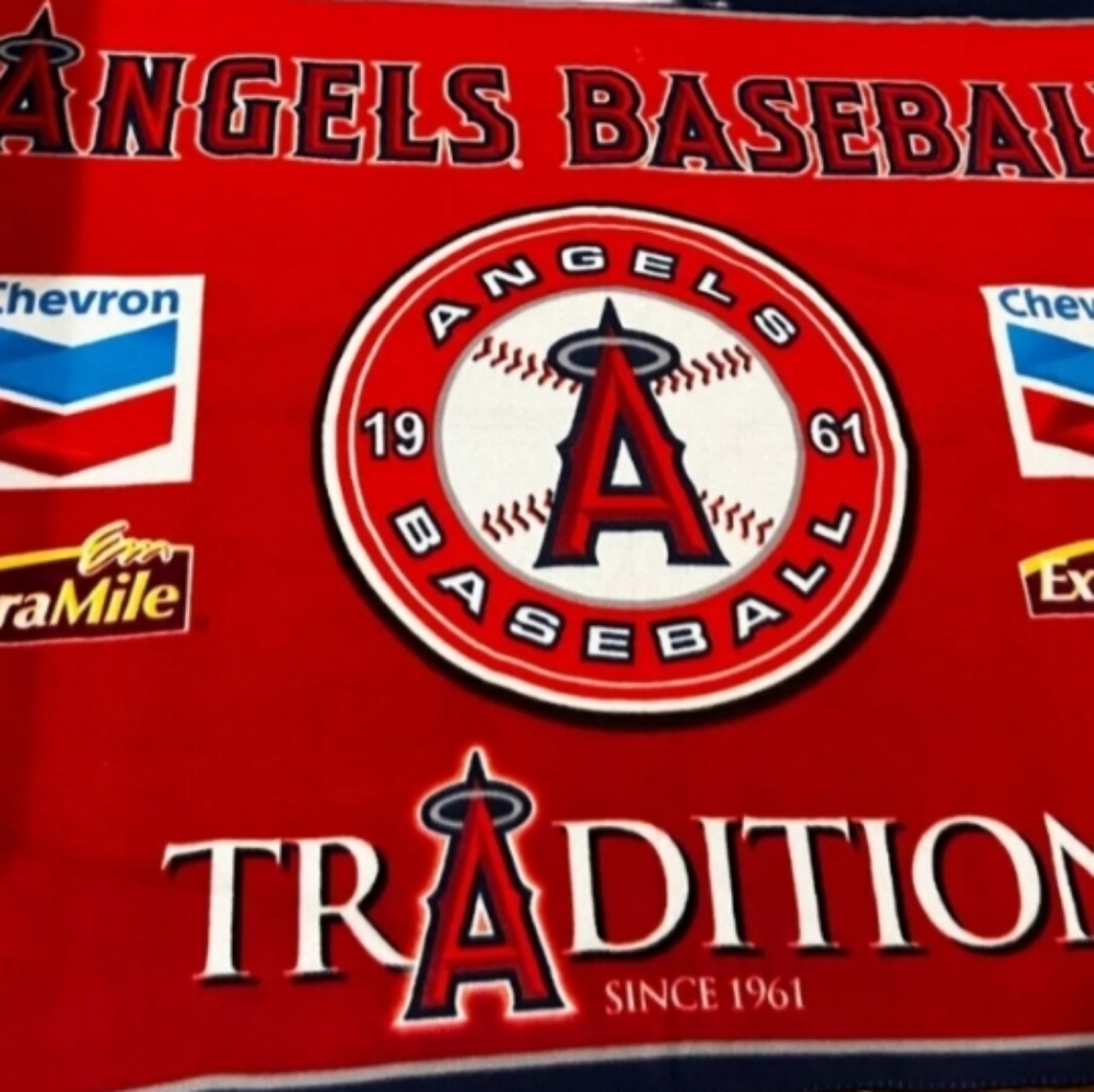 ⚾️SGA Blanket Los Angeles Angels MLB Baseball Themed Fleece Blanket NWT